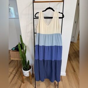Marine Layer Color Block Corrine 100% Cotton Dress